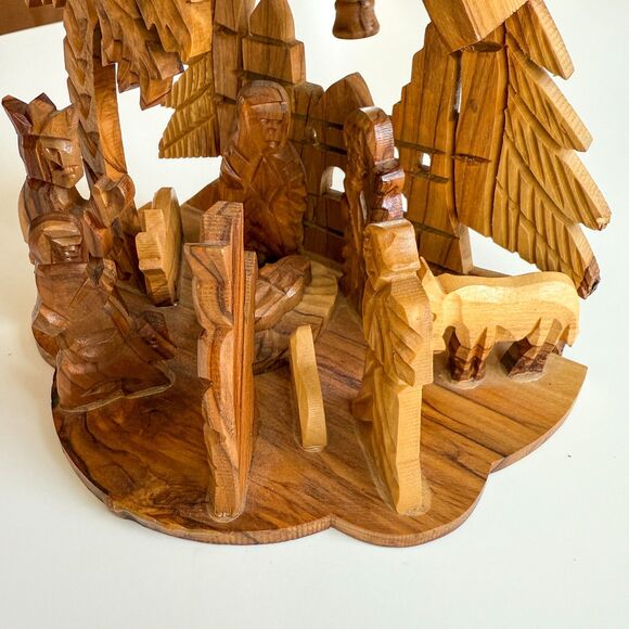 Handcrafted Olive Wood Nativity Scene Holy Land Christian Decor Heirloom - Picture 3 of 10
